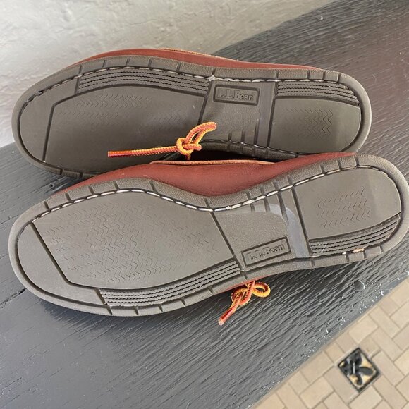 LL Bean Blucher Mocs 5 brown leather - Picture 4 of 12
